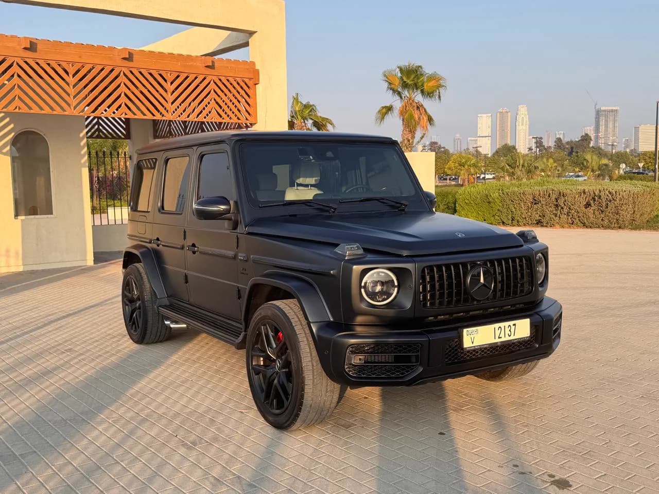 Matte black Mercedes-AMG G 63 2025 photographed in Dubai